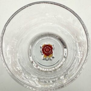 4 Jim Beam Whiskey Glasses, with emblem embedded in the bottom of the glass.